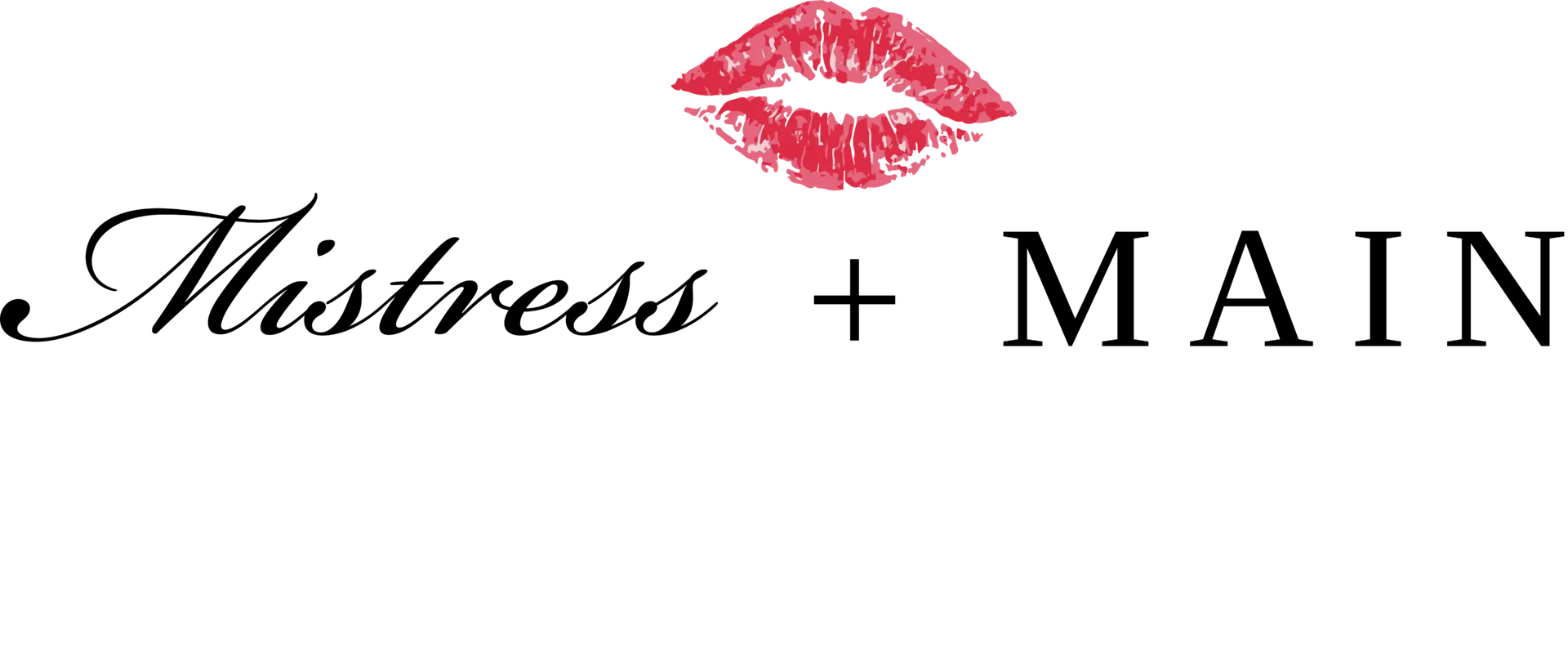 mistress and main logo text with an image of lipstick
